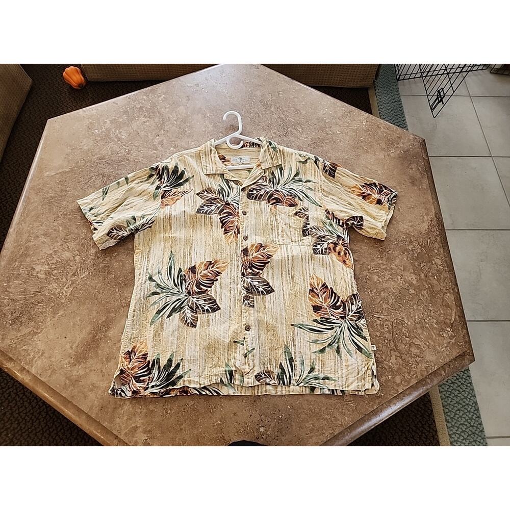 Island Shores Silk Hawaiian Shirt XL